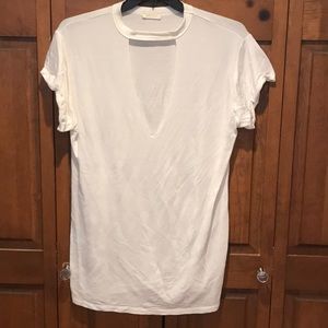 White open chest dress